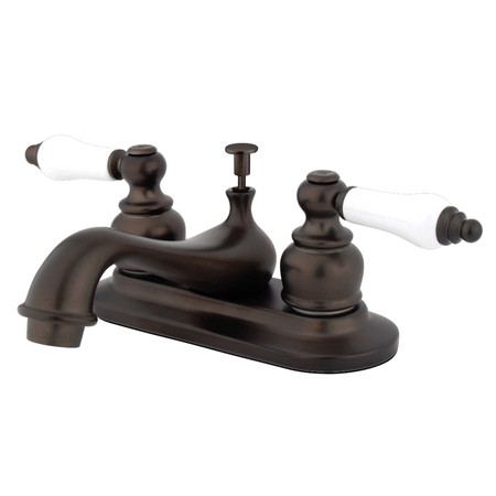 KINGSTON BRASS 4" Centerset Bathroom Faucet, Oil Rubbed Bronze GKB605PL